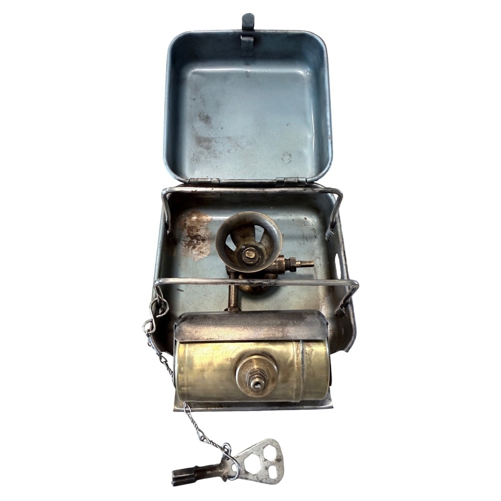 Vintage Optimus 8R Camp Stove Made in Sweden Portable Gasoline Burner with Key